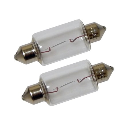 Perko 12V 15 Watt Bulbs 2/Card Double End Festoon, 9/16 In Bulb Dia. 0070DP1CLR